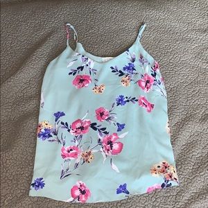 floral silky tank top